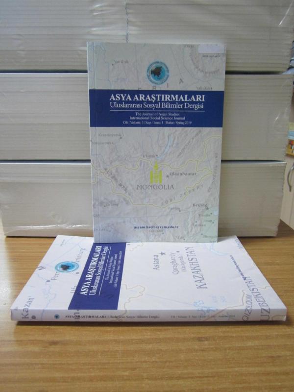 ASYA ARAŞTIRMALARI Uluslararası Sosyal Bilimler Dergisi - Cilt 4 Sayı 1 (Bahar 2020) & Cilt 4 Sayı 2 (Güz 2020) / 2 Sayı TAKIM