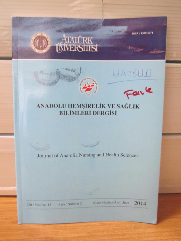 Atatürk Üniversitesi Sağlık Bilimleri Fakültesi - Anadolu Hemşirelik ve Sağlık Bilimleri Dergisi Yıl 2014 Cilt 17 Sayı 2