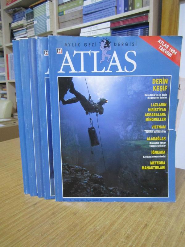 ATLAS Aylık Coğrafya ve Keşif Dergisi - 1994 Yılı 5 Sayı TAKIM (Sayılar: 10-11-12-13-14)