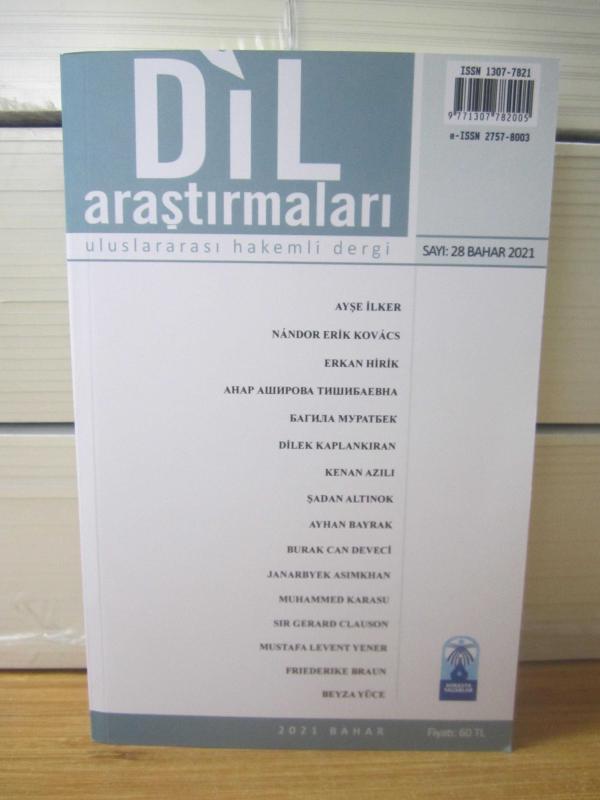 Avrasya Yazarlar Birliği - Dil Araştırmaları - Bahar 2021 Sayı 28