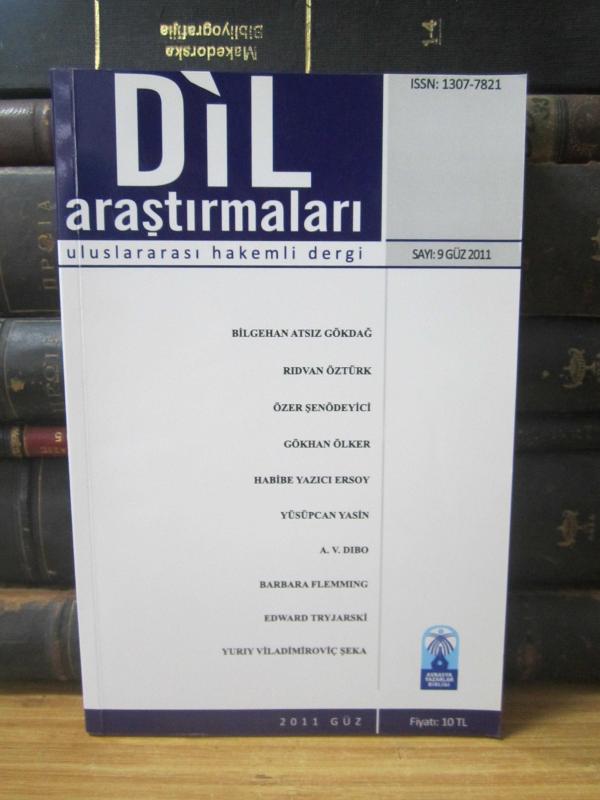 Avrasya Yazarlar Birliği - Dil Araştırmaları - Güz 2011 Sayı 9