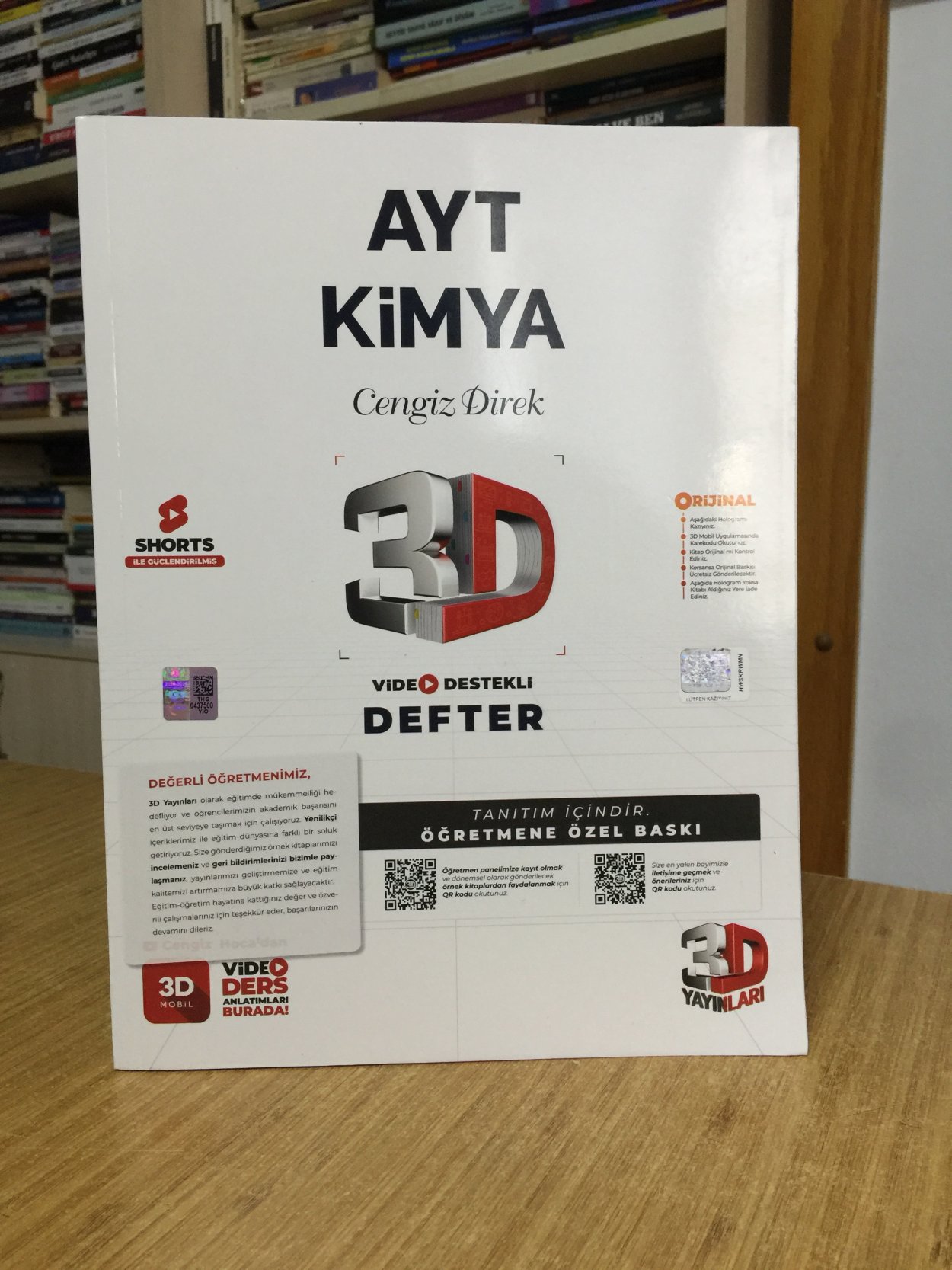 AYT Kimya Video Destekli Defter 3D Yayınları