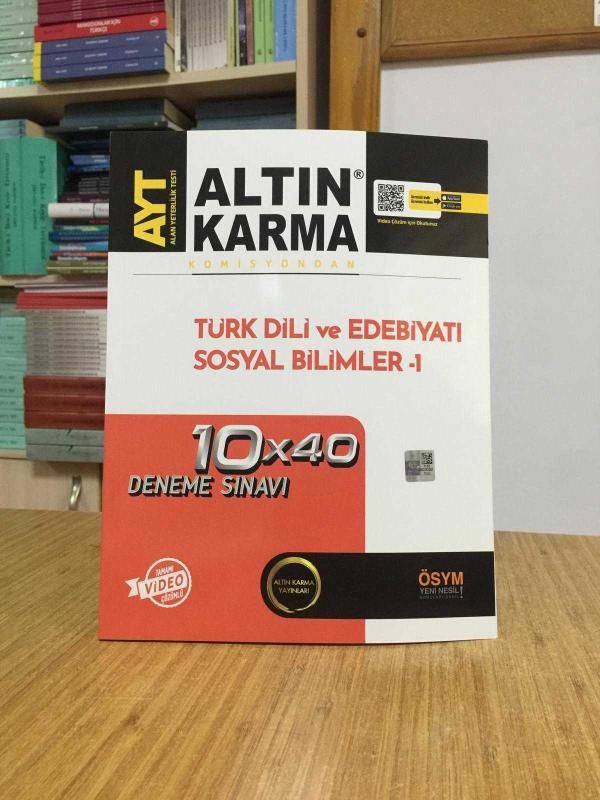 AYT Türk Dili ve Edebiyatı Sosyal Bilimler 1 10x40 Deneme Sınavı Altın Karma Yayınları