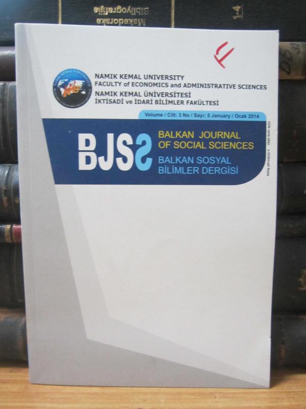 Balkan Sosyal Bilimler Dergisi - Cilt 3 Sayı 5 - Ocak 2014 - Namık Kemal Üniversitesi