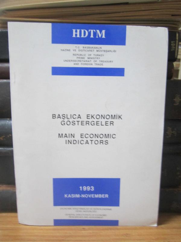 Başlıca Ekonomik Göstergeler - Main Economic Indicators 1993 - Kasım - November