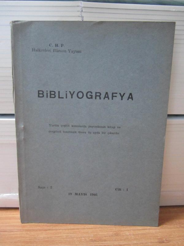 Bibliyografya - Sayı: 2 Cilt: 1 - 19 Mayıs 1946