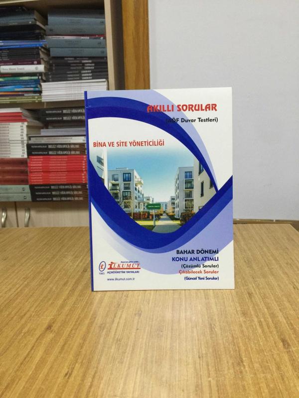 Bina ve Site Yöneticiliği Akıllı Sorular AÖF Duvar Testleri / İlkumut Açıköğretim Yayınları