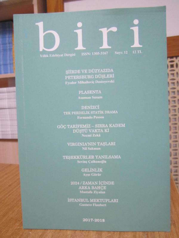 BİRİ Yıllık Edebiyat Dergisi - Sayı 12 - 2017-2018 ( Hasan Güçlü Kaya )