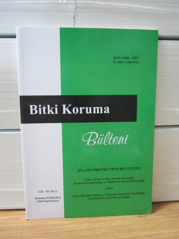 Bitki Koruma Bülteni - Cilt 53 Sayı 3 - Temmuz-Eylül 2013 - Gıda Tarım ve Hayvancılık Bakanlığı Zirai Mücadele ve Zirai Karantina Genel Müdürlüğü