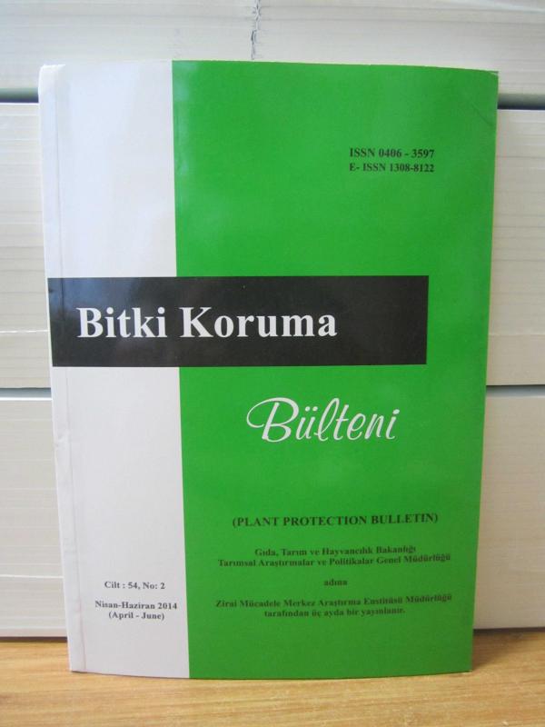 Bitki Koruma Bülteni - Cilt 54 Sayı 2 - Nisan-Haziran 2014 - Gıda Tarım ve Hayvancılık Bakanlığı Zirai Mücadele ve Zirai Karantina Genel Müdürlüğü