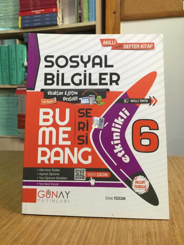 Bumerang Serisi 6. Sınıf Etkinlikli SOSYAL BİLGİLER / Günay Yayınları