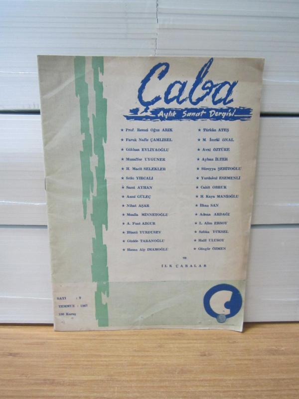 ÇABA Aylık Sanat Dergisi - Sayı 9 - Temmuz 1967