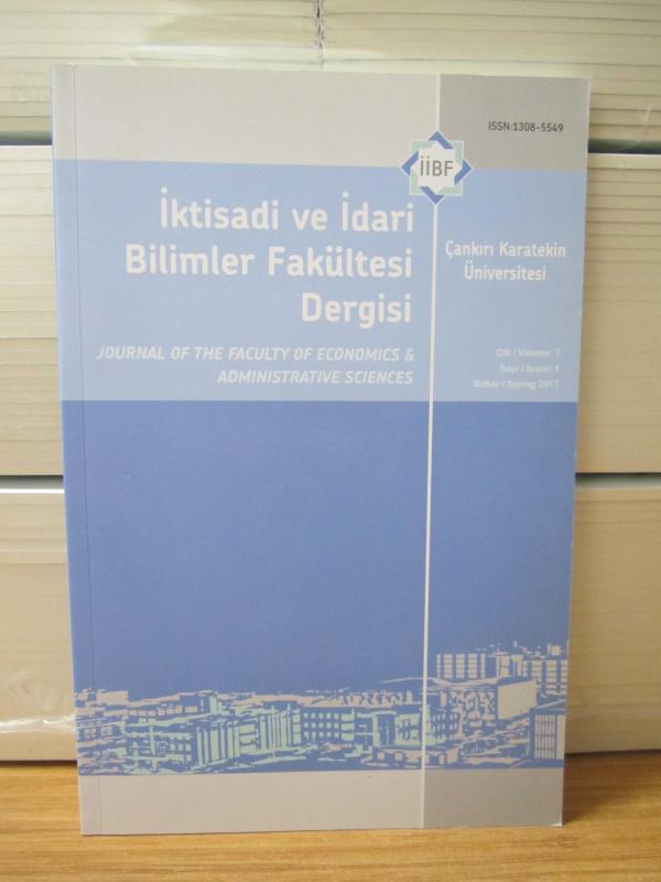 Çankırı Karatekin Üniversitesi İktisadi ve İdari Bilimler Fakültesi Dergisi - 2019 Yılı Bahar ve Güz Sayıları TAKIM (Cilt 9 Sayı 1 & Cilt 9 Sayı 2)