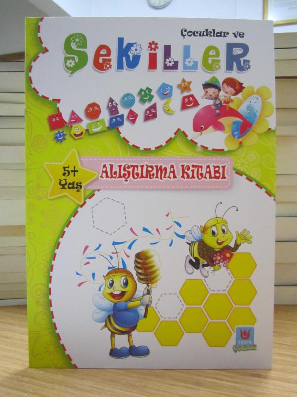 Çocuklar ve Şekiller (5+ Yaş Alıştırma Kitabı)