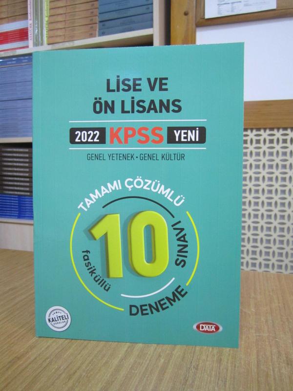 Data Yayınları LİSE ve ÖN LİSANS KPSS 2022 10 Fasiküllü Deneme Sınavı