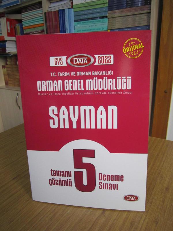 DATA Yayınları T.C. Tarım ve Orman Bakanlığı Orman Genel Müdürlüğü Görevde Yükselme Sınavı SAYMAN Tamamı Çözümlü 5 Deneme Sınavı