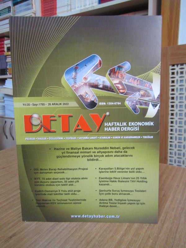 DETAY Haftalık Ekonomik Haber Dergisi - 26 Aralık 2022 - Yıl 35 Sayı 1785
