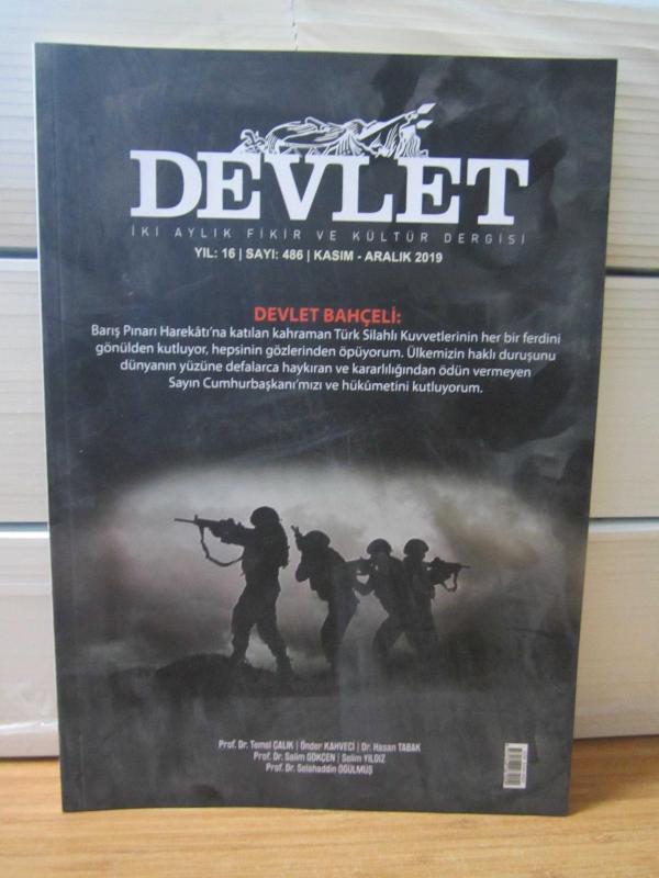 DEVLET İki Aylık Fikir ve Kültür Dergisi - 486 - Kasım Aralık 2019