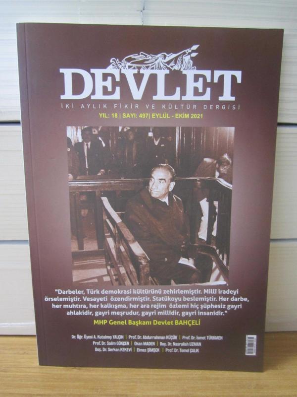 DEVLET İki Aylık Fikir ve Kültür Dergisi - 497 - Eylül Ekim 2021