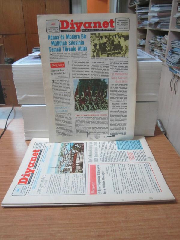 Diyanet Gazetesi - 1972-1975 Yılları Arasında Yayınlanmış 8 Farklı Sayı TAKIM Sayılar: 46-48-49-50-60-83-107-109