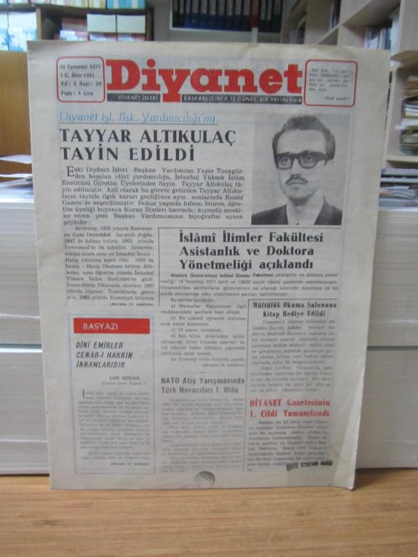 Diyanet Gazetesi - Sayı 24 (30 Temmuz 1971)