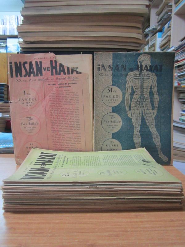 Dr. Fritz Kahn - İnsan ve Hayat XXnc. Asır Sağlık ve Hayat Bilgisi - 1944'ten 1946'ya kadar Yayınlanmış 30 farklı Fasikül - 1 ve 31 arası (22.Fasikül