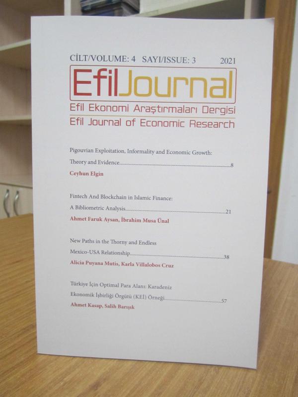 Efil Journal of Economic Research - Vol 4 No 3 - Year 2021 / Ekonomi Araştırmaları Dergisi - Cilt 4 Sayı 3 - Yıl 2021