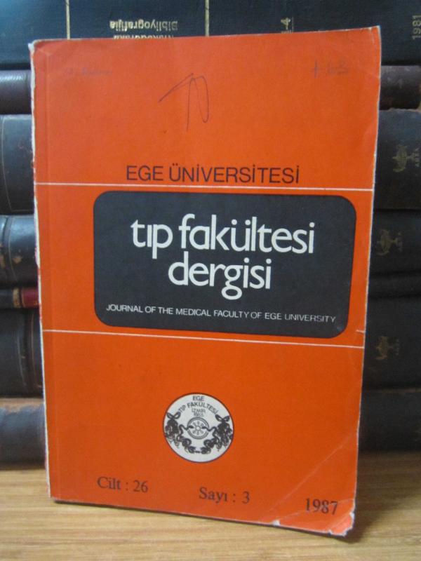 Ege Üniversitesi Tıp Fakültesi Dergisi - Cilt 26 Sayı 3 - Yıl 1987