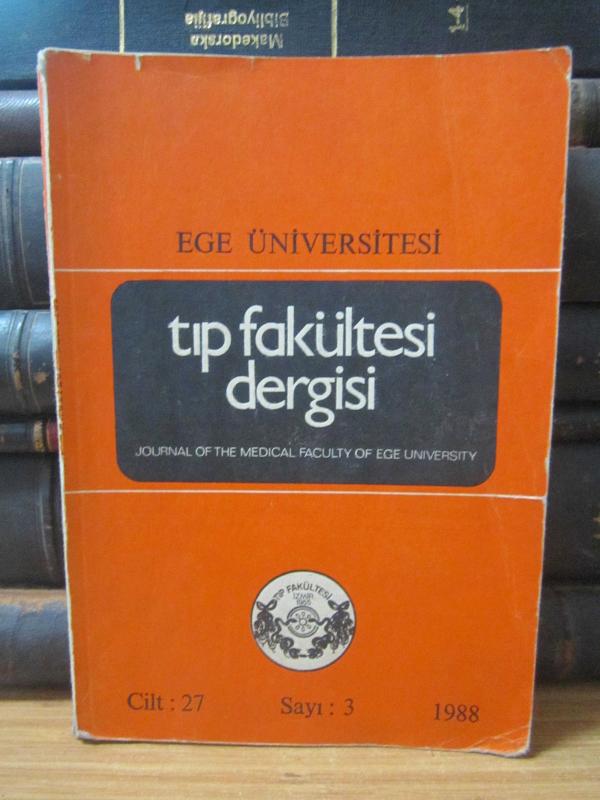 Ege Üniversitesi Tıp Fakültesi Dergisi - Cilt 27 Sayı 2 - Yıl 1988