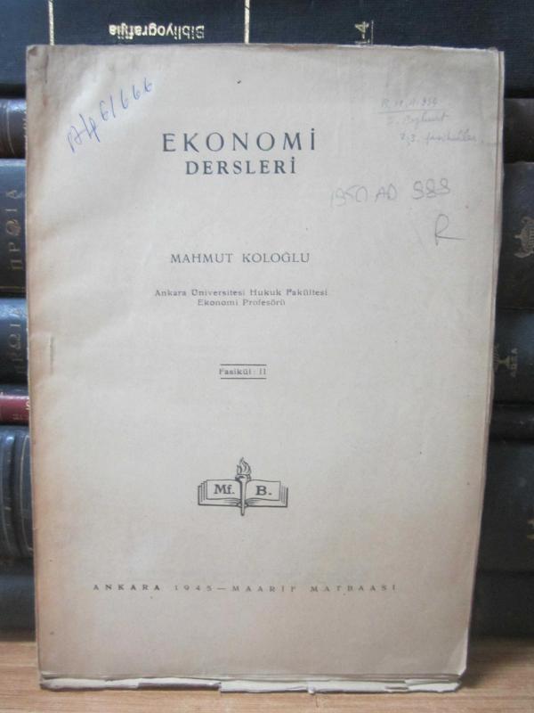 Ekonomi Dersleri - Fasikül II