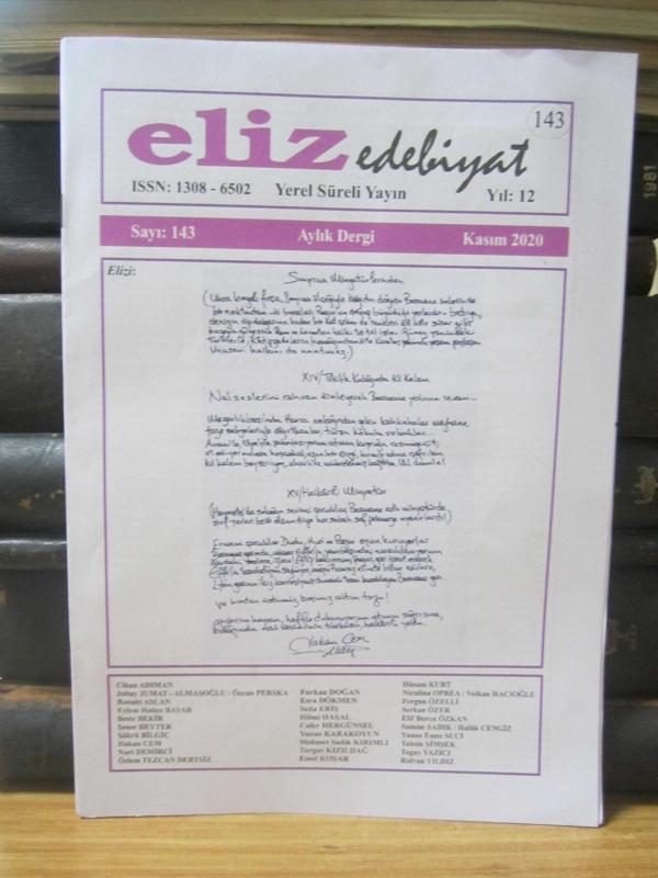Eliz Edebiyat Dergisi - Sayı 143 - Kasım 2020