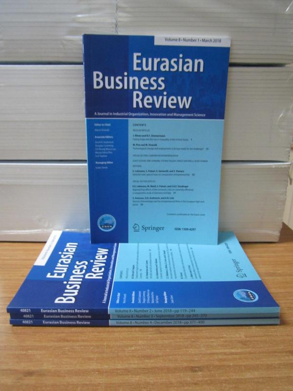 EURASIAN BUSINESS REVIEW - Vol 9 Nos: 1-2-3-4 - December 2019 - EBES Eurasia Business and Economics Society / 4 Sayı TAKIM