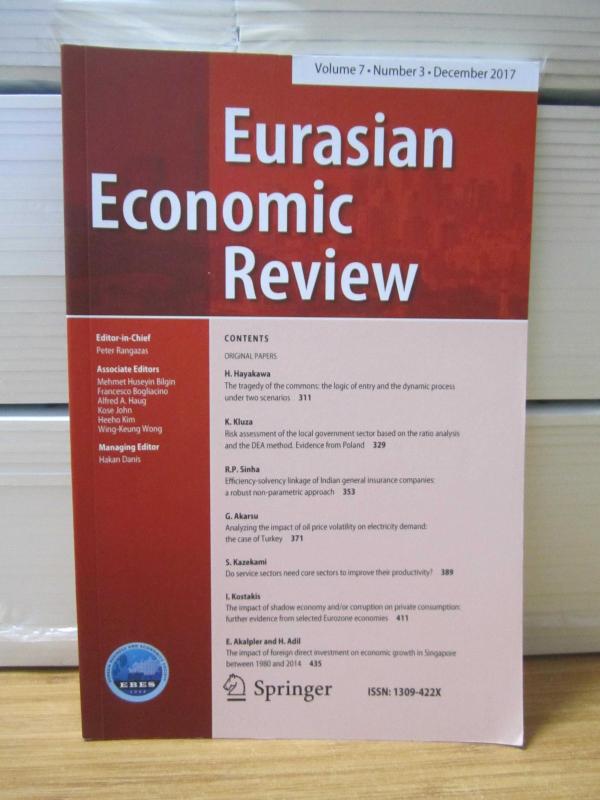 EURASIAN ECONOMIC REVIEW - Vol 8 Nos: 1-2-3 - December 2017 - EBES Eurasia Business and Economics Society / 3 Sayı TAKIM