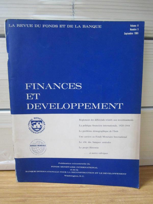 FINANCES ET DEVELOPPEMENT - Vol 2 No 3 - Septembre 1965 - La Revue du Fonds et de la Banque - Fonds Monétaire International