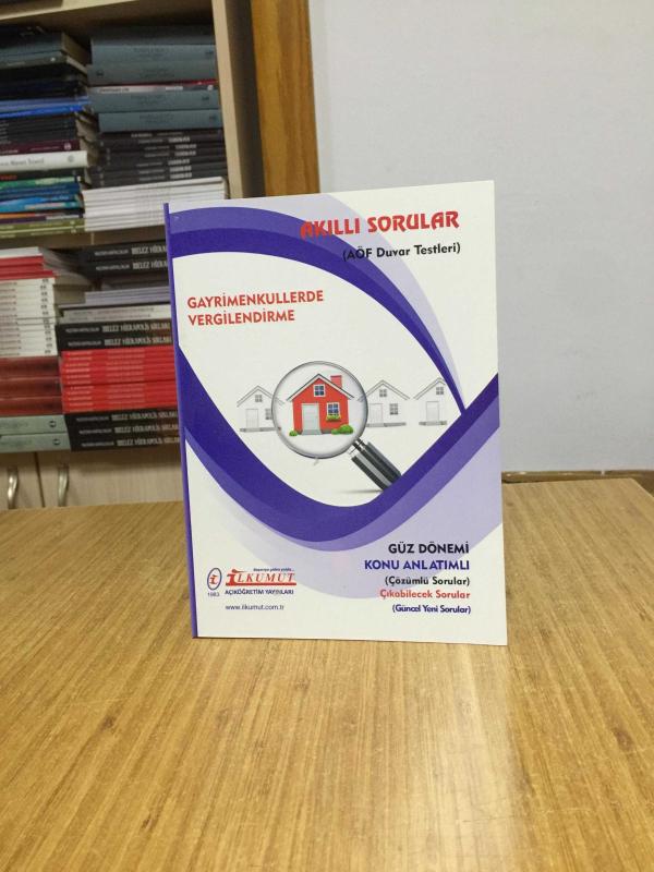 Gayrimenkullerde Vergilendirme Akıllı Sorular AÖF Duvar Testleri / İlkumut Açıköğretim Yayınları