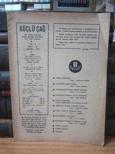 Güçlü Çağ Dergisi - Yıl: 6 - Aralık 1979 - Sayı: 66
