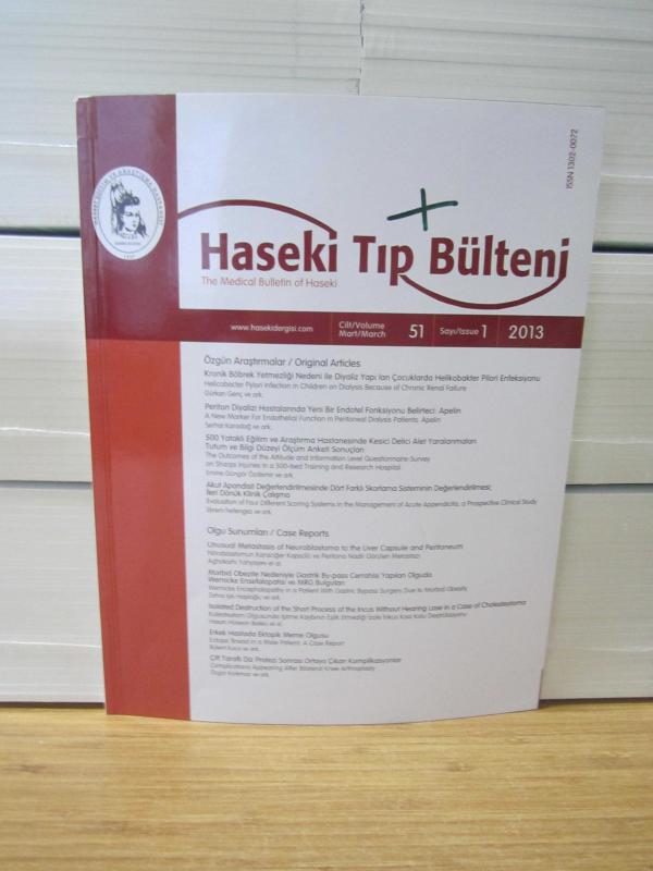 Haseki Eğitim ve Araştırma Hastanesi - Haseki Tıp Bülteni Yıl: 2013 Cilt: 51 Sayı: 1