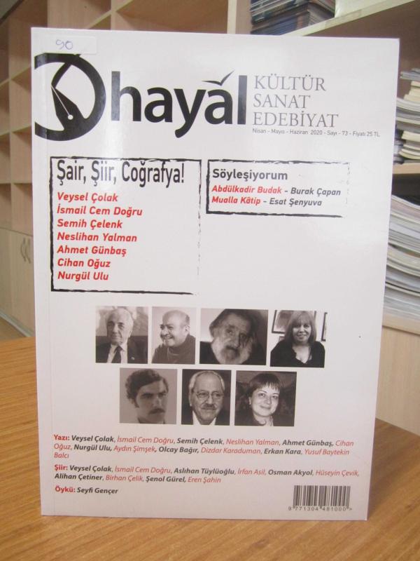 HAYAL Kültür Sanat Edebiyat Dergisi - Sayı 73 - Nisan Mayıs Haziran 2020