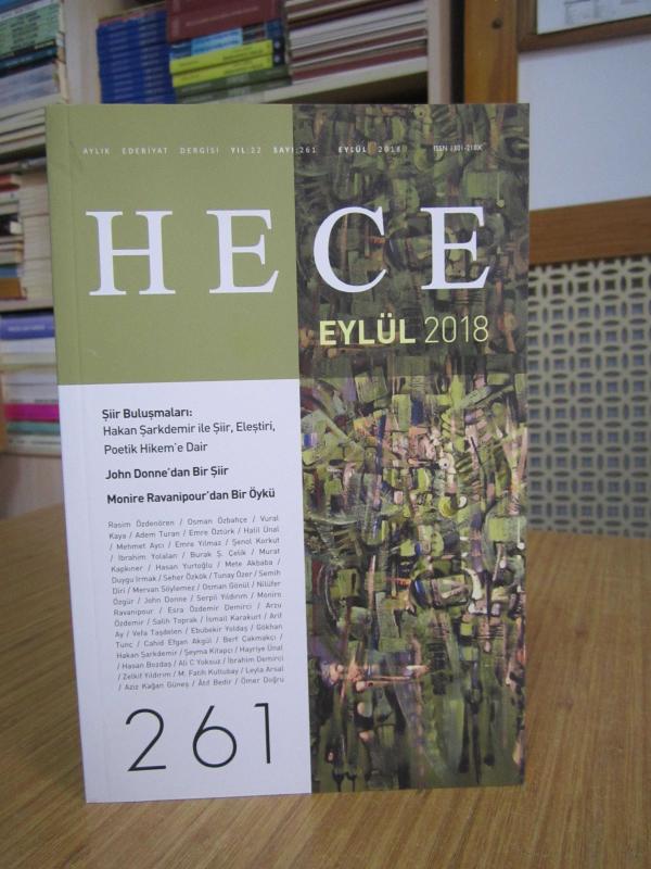 Hece Aylık Edebiyat Dergisi - Sayı 261 - Eylül 2018