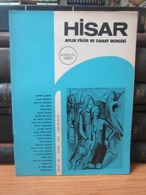 Hisar Aylık Fikir ve Sanat Dergisi -  Sayı 87 Mart 1971