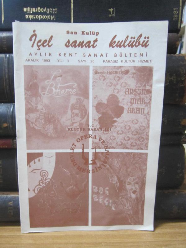 İçel Sanat Kulübü - Sayı 20 - Aralık 1993
