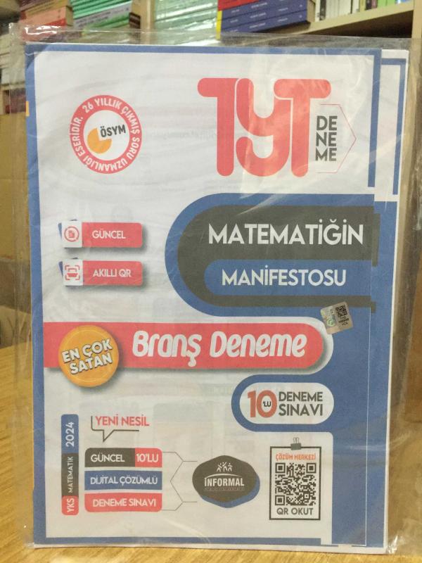 İnformal YKS TYT Matematiğin Manifestosu 10 Deneme Dijital Çözümlü İnformal Yayınları
