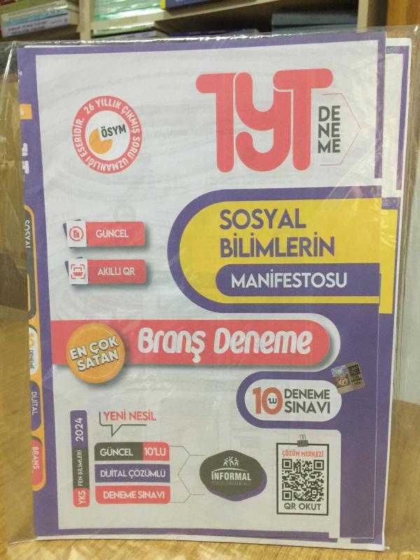 İnformal YKS TYT Sosyal Bilimlerin Manifestosu 10 Deneme Dijital Çözümlü İnformal Yayınları