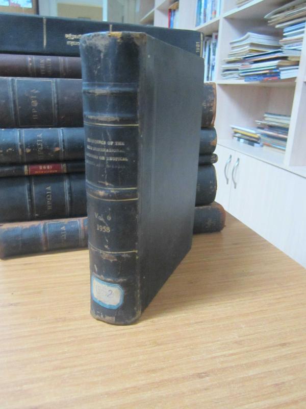 Instituto de Medicina Tropical Proceedings of The Sixth International Congresses on Tropical Medicine and Malaria - Volume XI - Year 1958