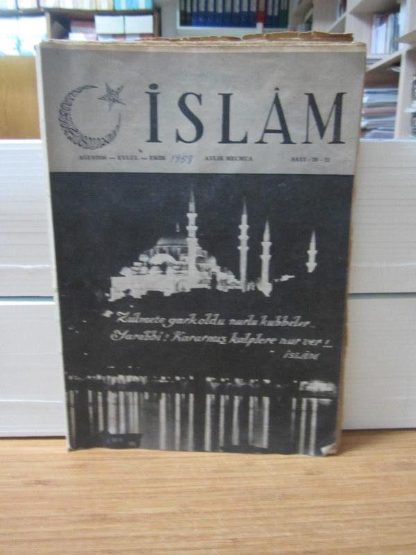 İslam Mecmuası ( Kemaleddin Şenocak ) - Cilt 2 - Sayı 20-21 - Ağustos Eylül Ekim 1958