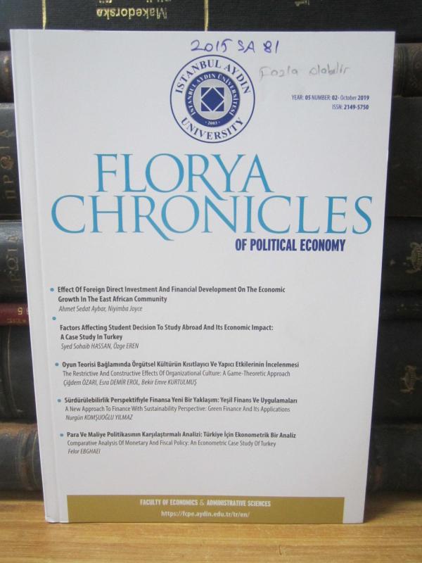 Istanbul Aydın University Florya Chronicles of Political Economy 2019 October Issue 2