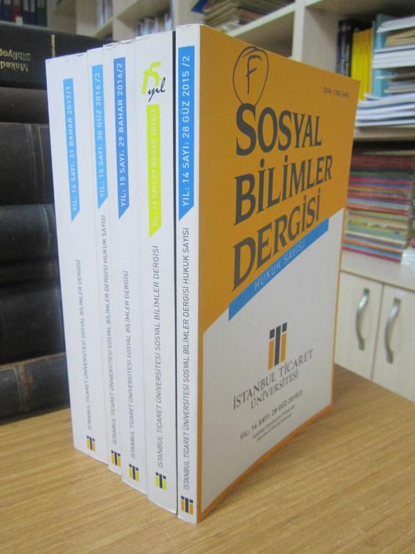 İstanbul Ticaret Üniversitesi Sosyal Bilimler Dergisi - 5 Farklı Sayı TAKIM (2015-2017) - Sayılar: 28, 29/1, 29/2, 30, 31