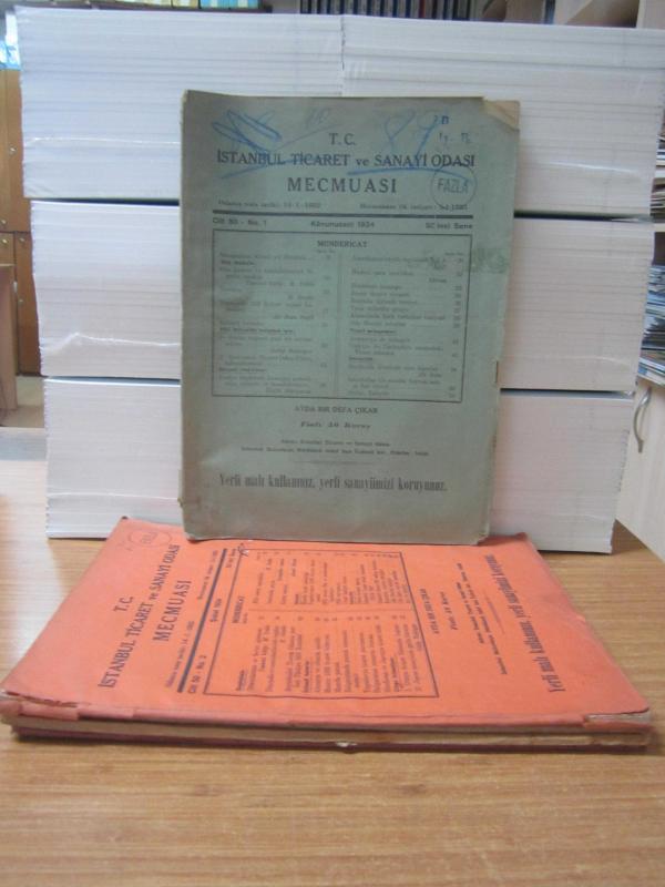 İstanbul Ticaret ve Sanayi Odası Mecmuası - 1934 Yılı 5 Farklı Sayı TAKIM (Cilt 50 No 1-2-3-4-8)