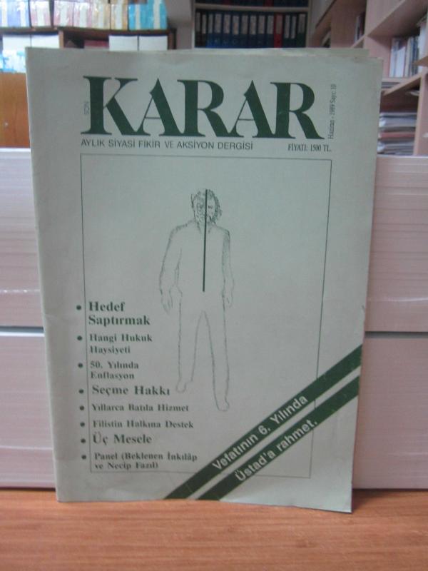 Karar Aylık Siyasi Dergi - Sayı 10 Haziran 1989