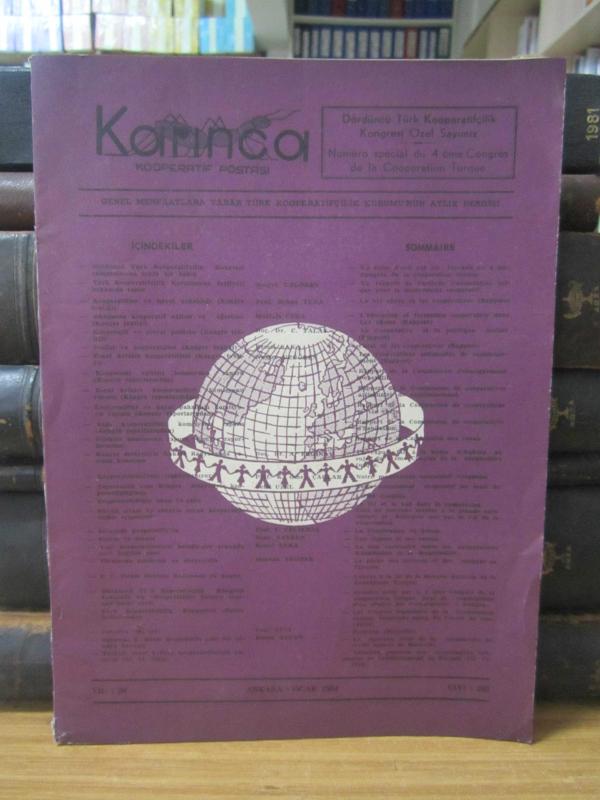 Karınca Kooperatif Postası - Türk Kooperatifçilik Kurumu - Sayı 205 - Ocak 1954 - Dördüncü Türk Kooperatifçilik Kongresi Özel Sayısı